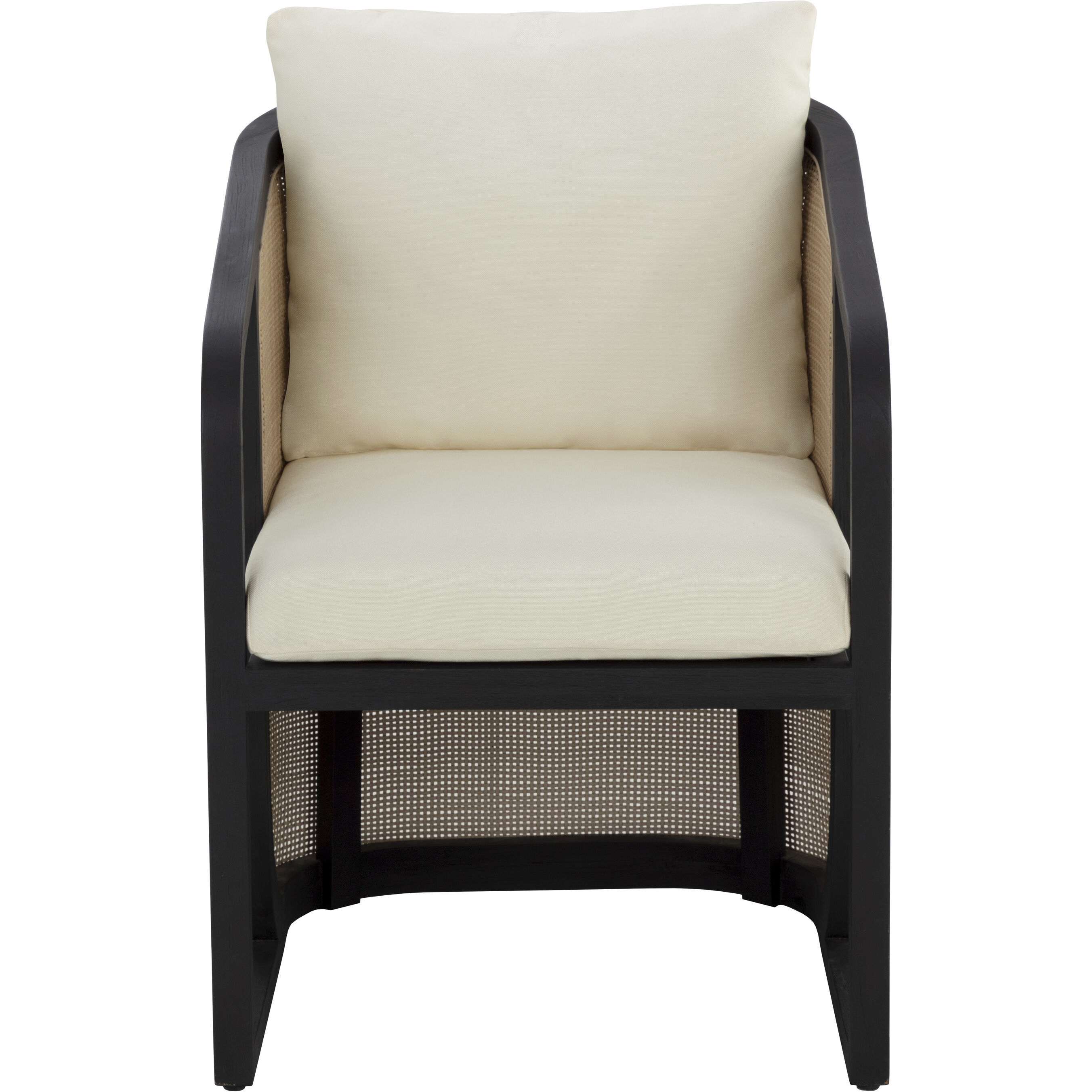 Palermo Charcoal / Stinson Cream Outdoor Dining Chair